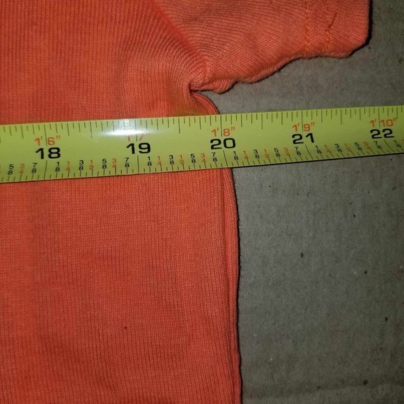 NWOT Basic Editions Women's Orange Round Neck Pullover Top Shirt Size XL - Picture 5 of 6